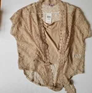 Cute Lace cover top with attached tank top .